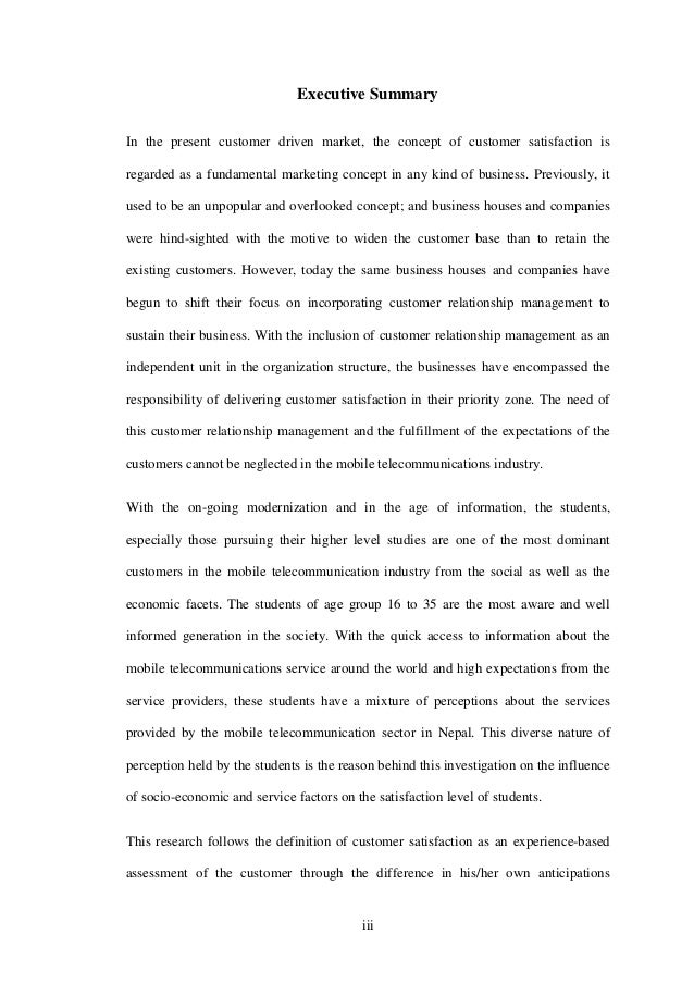 literature review on customer satisfaction in telecom sector